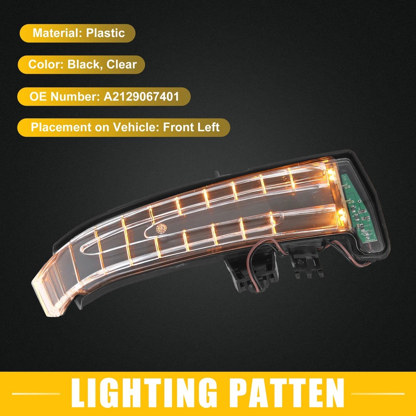 Front Left Side Mirror LED Turn Signal Light for Mercedes W204 (2007-2014)