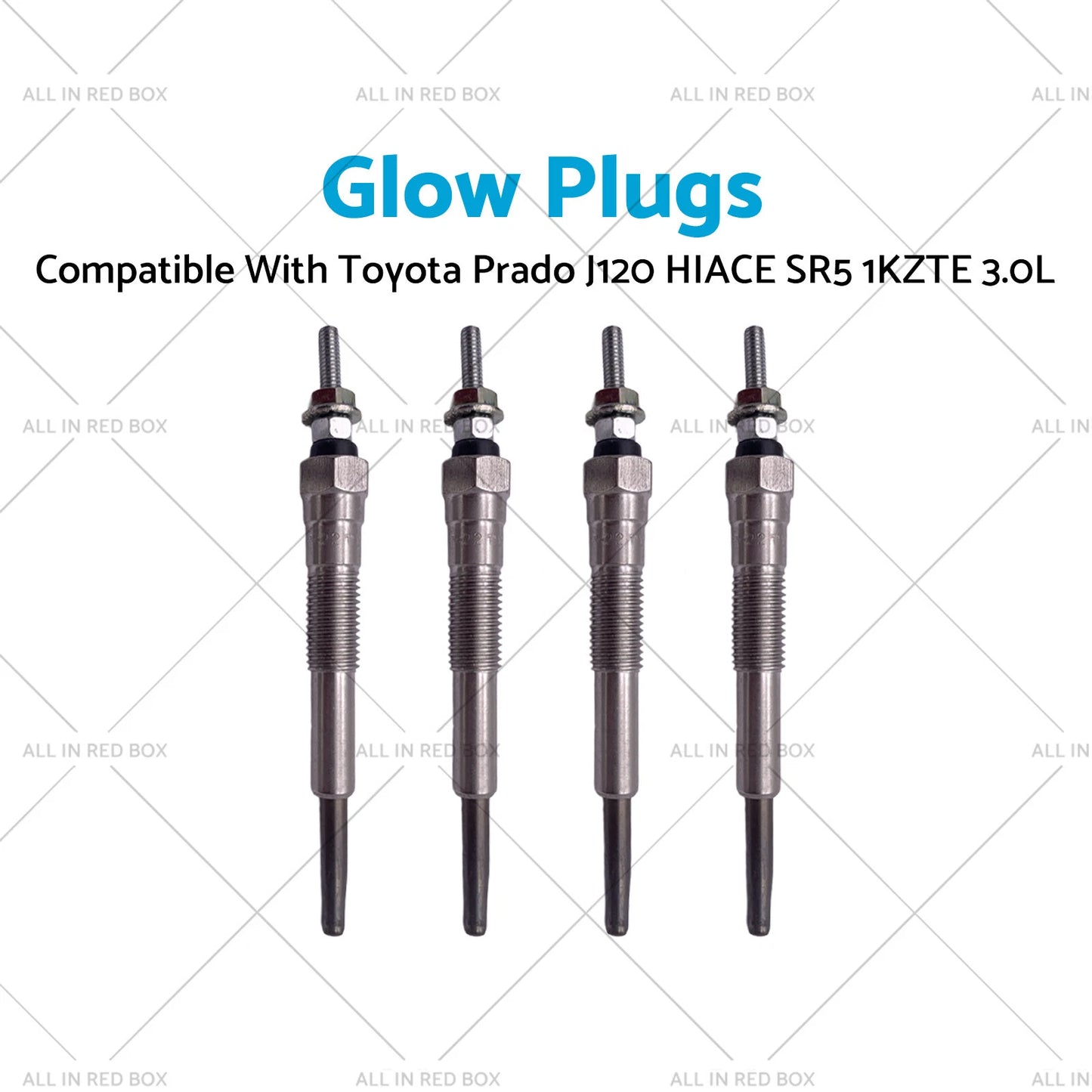 4 Pcs Glow Plugs for Toyota Prado J120, HIACE SR5 1KZTE 3.0L (2003-2009)