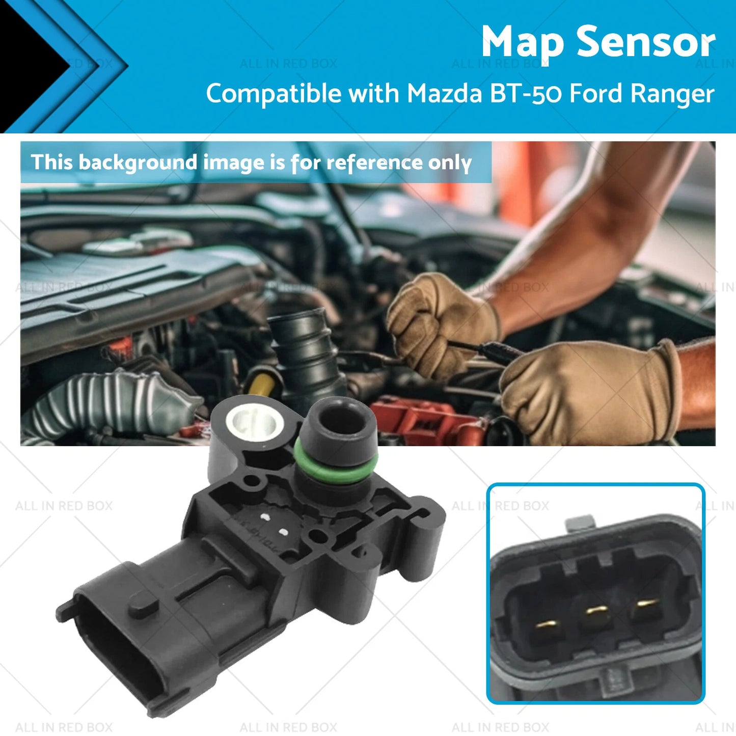 3 Bar Boost Pressure Map Sensor for Ford Ranger, Everest, Mazda BT-50 (2011-2023)