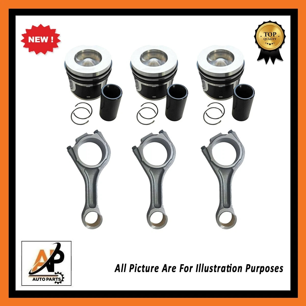 Connecting Rod with Piston Set for Jaguar XF XE 2.0L (2012–2019)