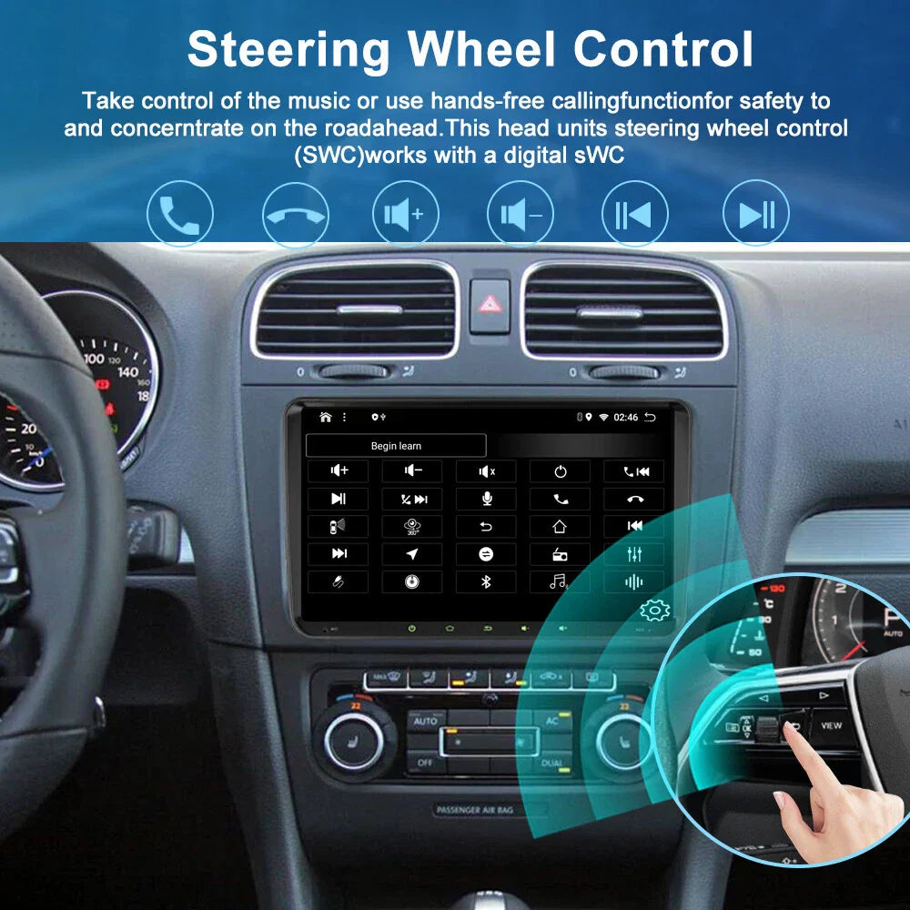 9'' Apple CarPlay Android Auto Head Unit for Volkswagen Polo (2010-2014)