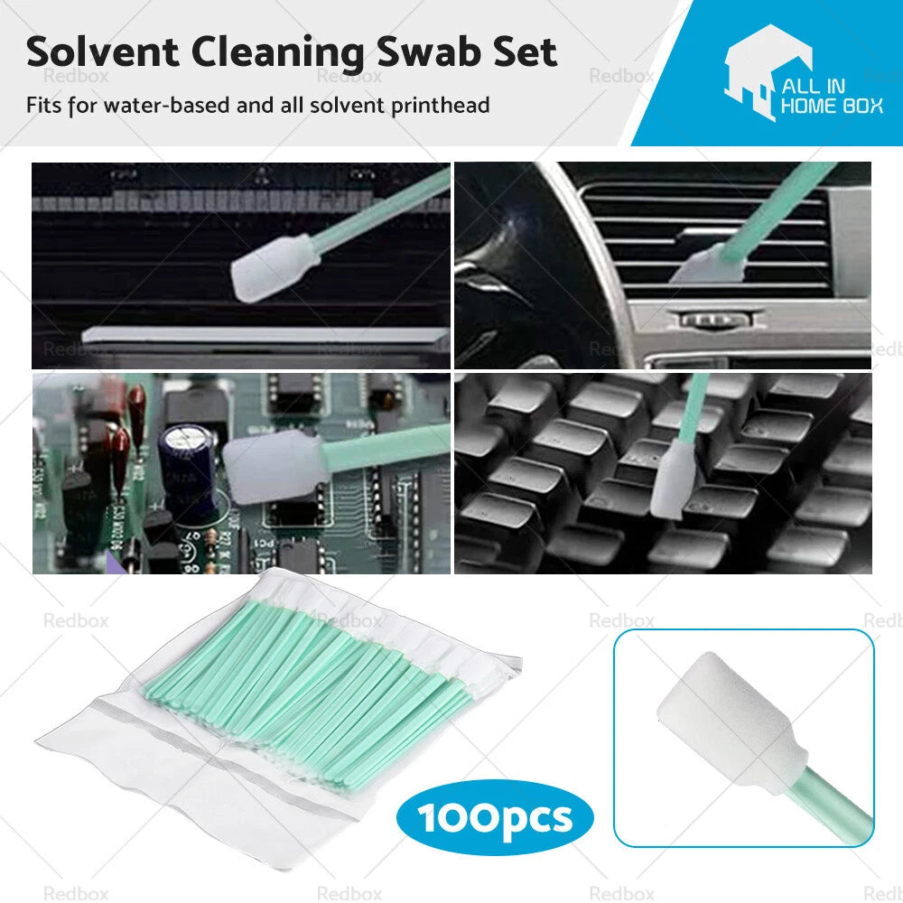 100 x Solvent Cleaning Swabs for Epson Mutoh Mimaki Roland Printer