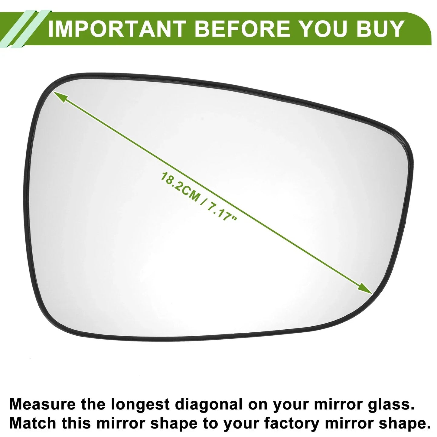Right Side Mirror Glass for Hyundai Accent (2011-2017)