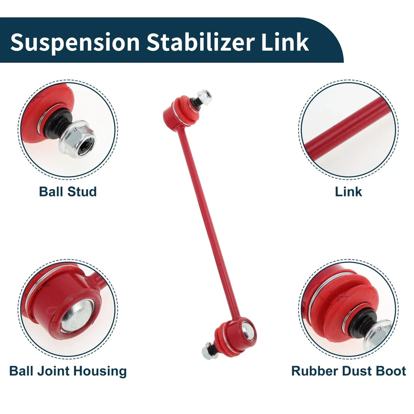 Rear Stabilizer Bar Links 2 x Bushing for Toyota Camry (2012-2023)