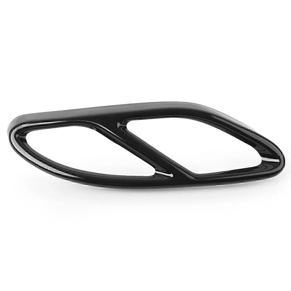 Black Exhaust Muffler Pipe Cover Trim for Benz GLC C E Class (2015-2023)