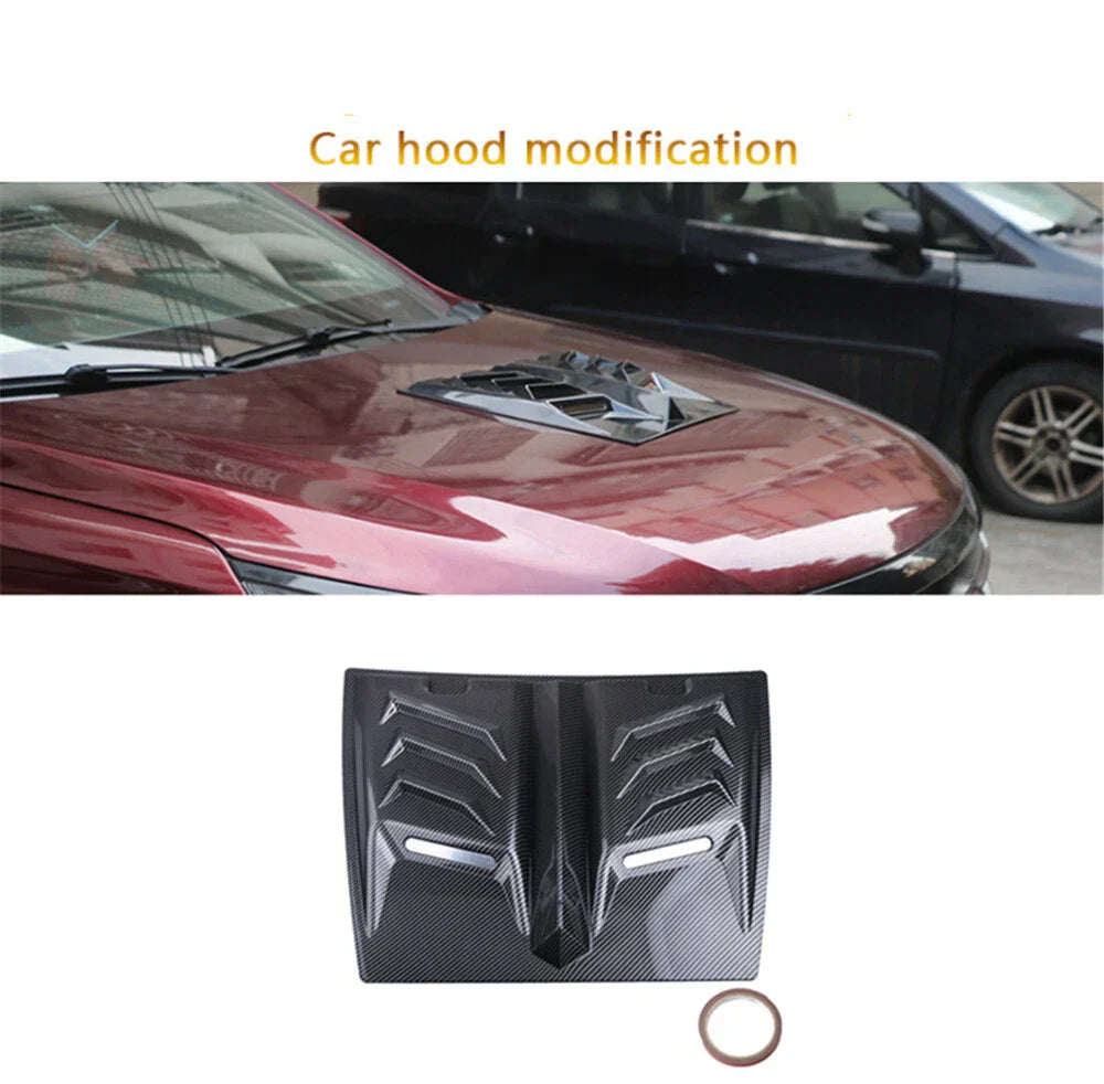 Carbon Fiber Look Hood Vent Scoop Cover