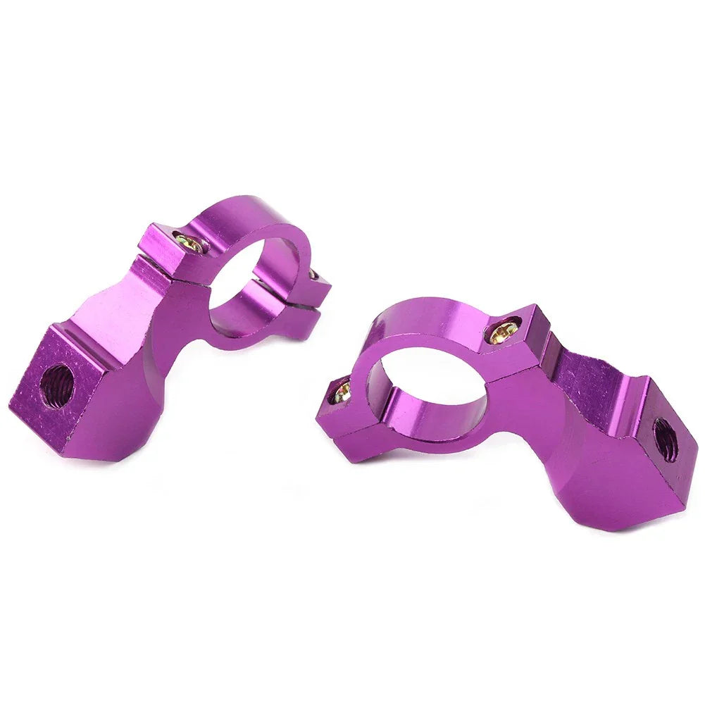 10mm Thread 7/8" Rearview Mirror Mount Clamp for Motorcycle - Purple