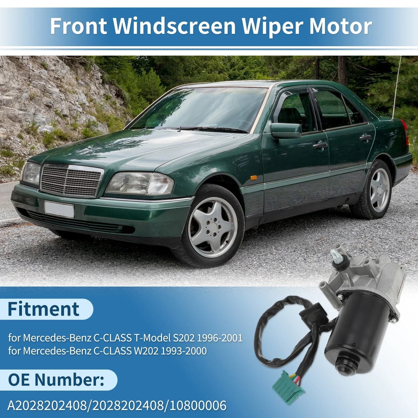 Front Windscreen Wiper Motor for Mercedes-Benz C-Class (1993-2001)