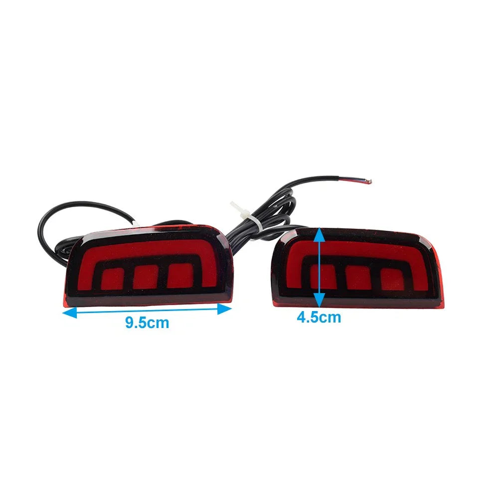 Rear Bumper Reflector Tail Lights for Honda Civic (2016-2021) Red