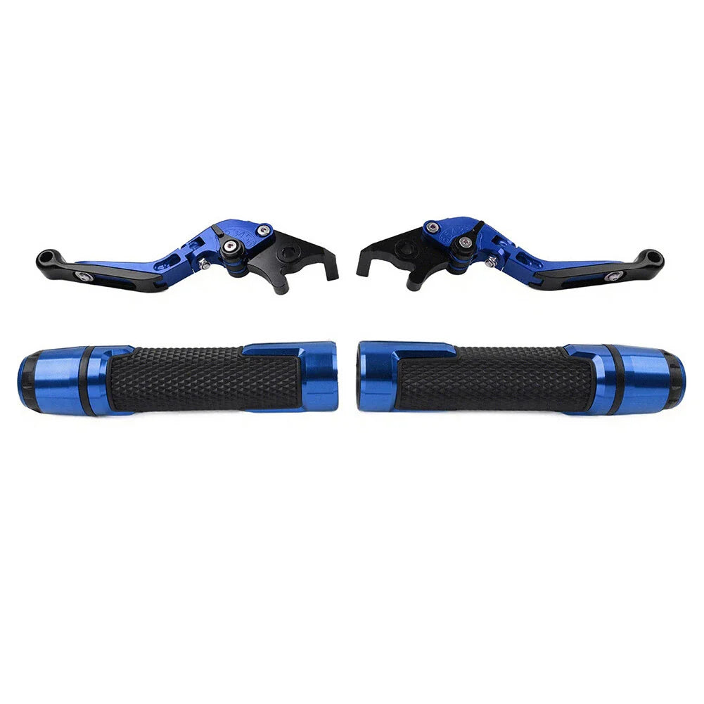 Blue Extendable Brake Clutch Levers Grip Set for 765 SPEED TRIPLE (2016-2023)