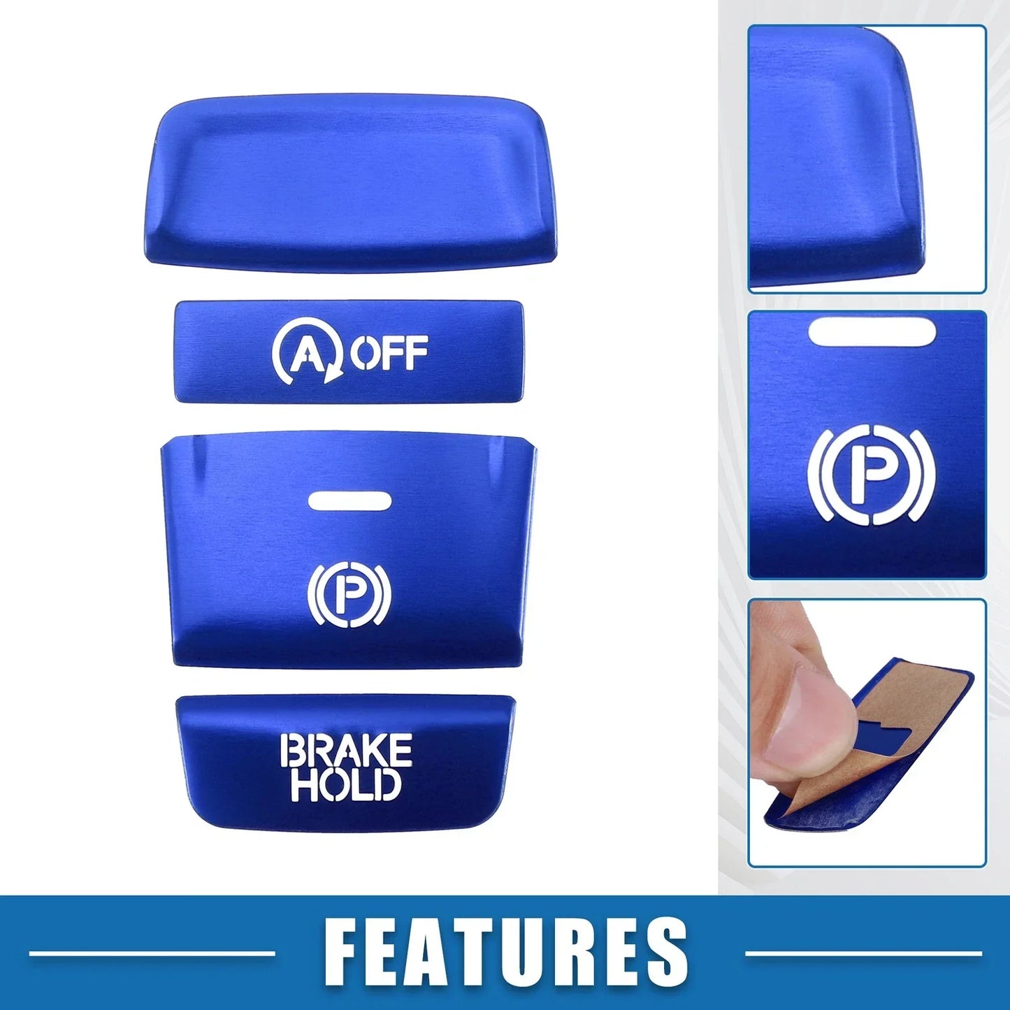 4pcs Gear Shift Panel Handbrake Button Covers for Honda Accord (2018-2022)