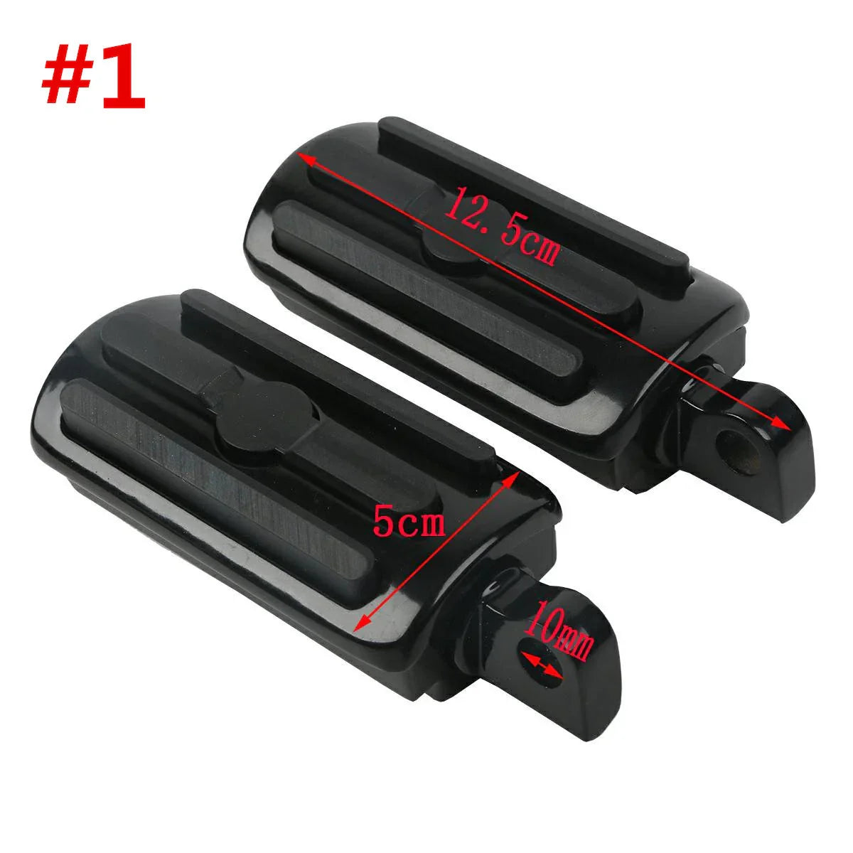 1-1/4" Black Short Angled Highway Engine Guard Foot Pegs for Harley
