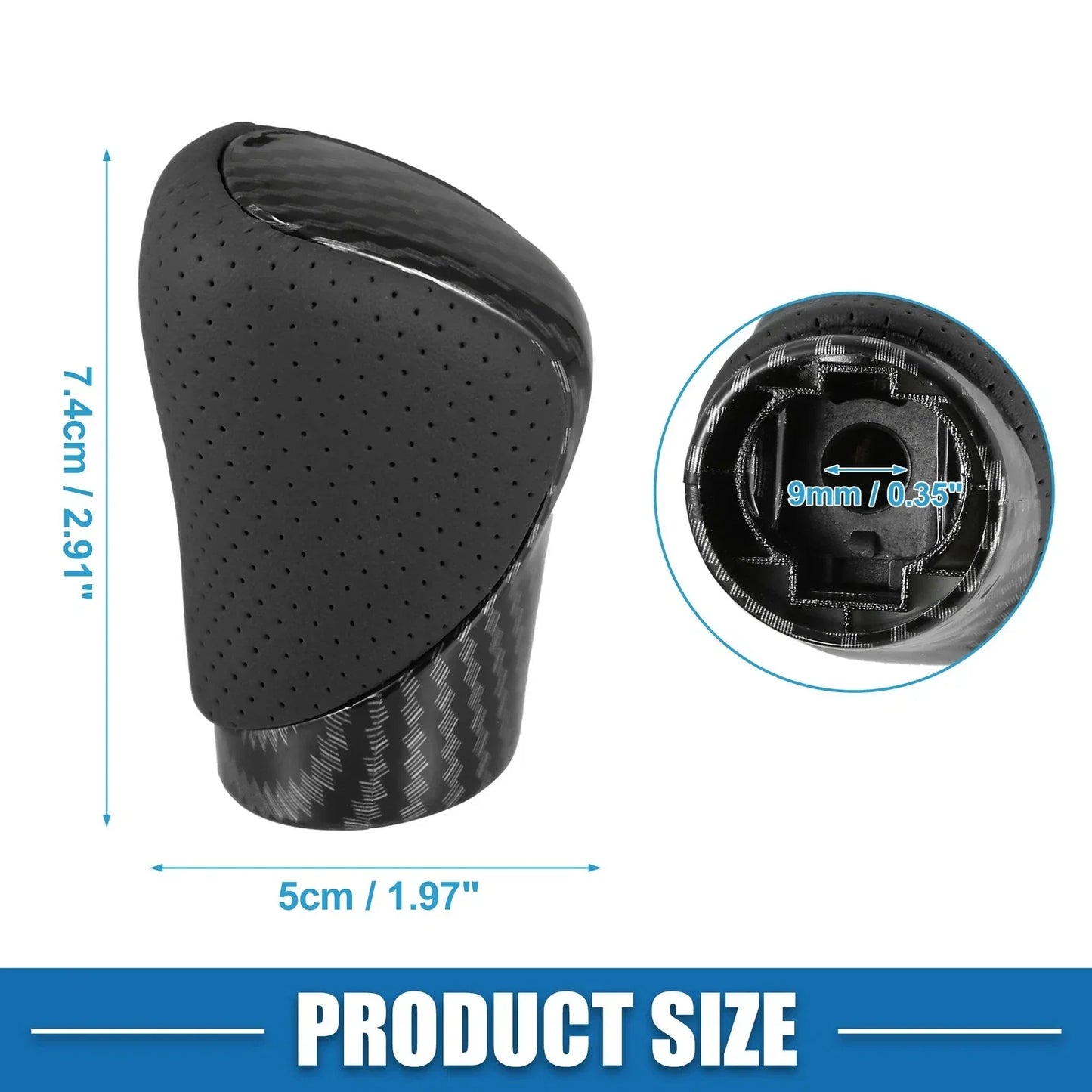 Automatic Gear Shift Knob for Lexus - Carbon Fiber Black Faux Leather