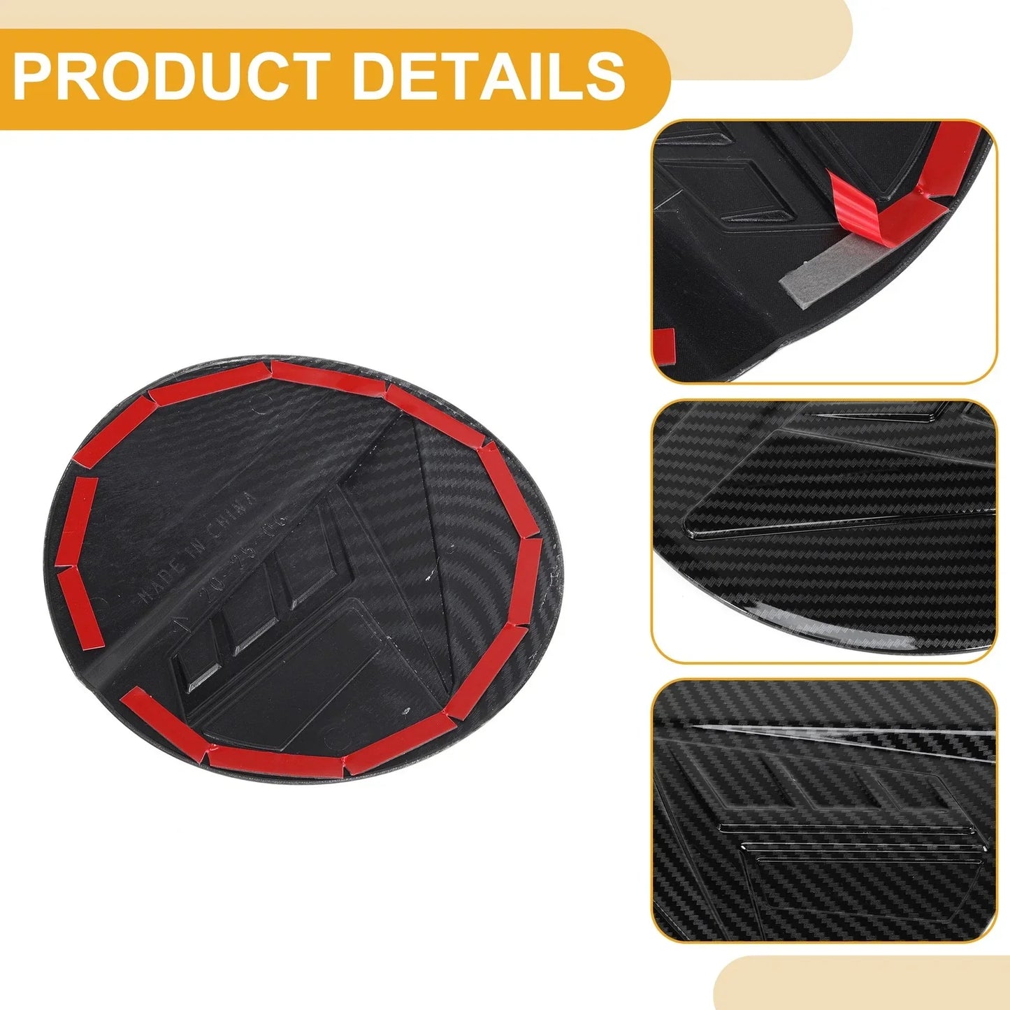 Fuel Tank Door Cap for Hyundai Elantra 2021-2025 Carbon Fiber Black