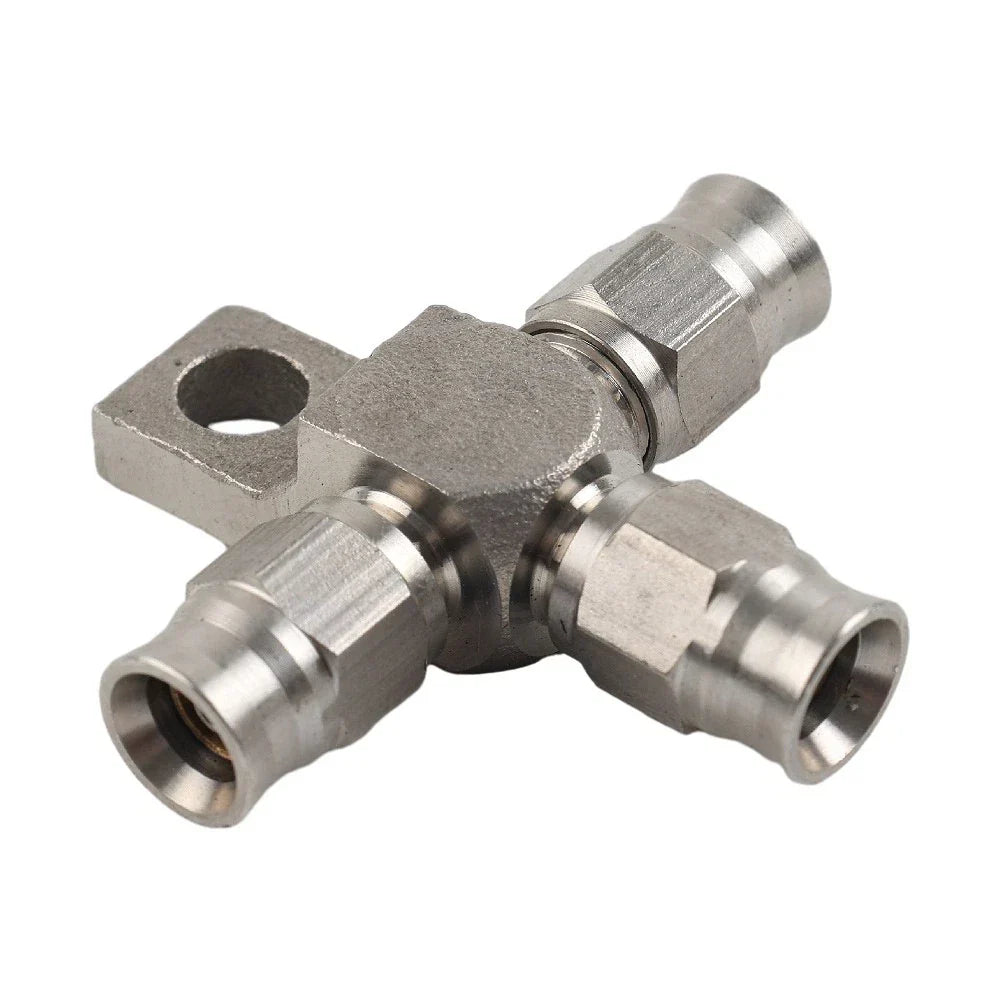 Stainless Steel AN-3 Tee Brake Hose Fittings for Car (No Year Specified)