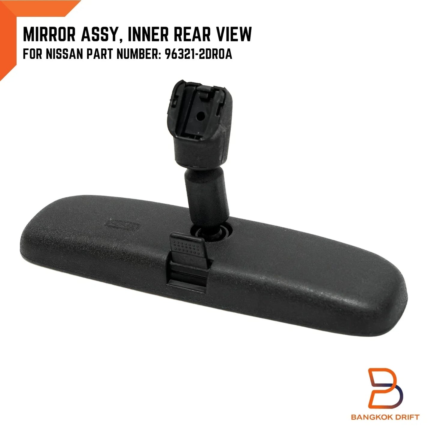 Black Interior Rear View Mirror for Nissan Navara D40 (2005-2015)