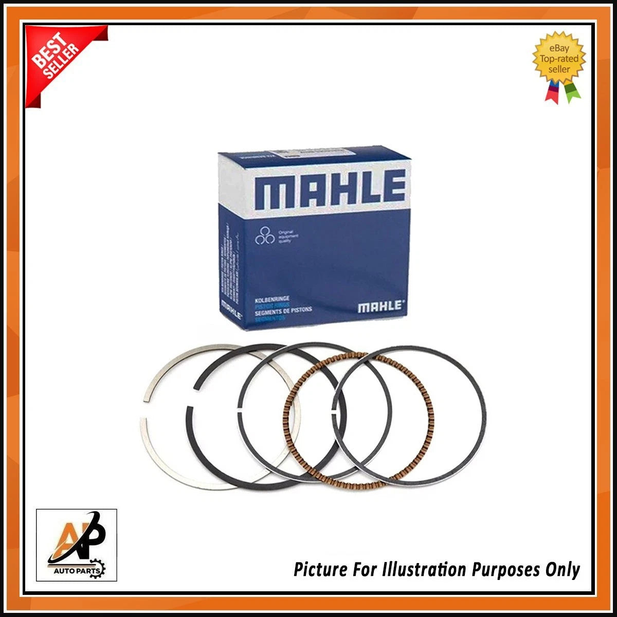4 Piston Rings Mahle Standard for Ford Pinto 2.0 OHC (1971–1983)