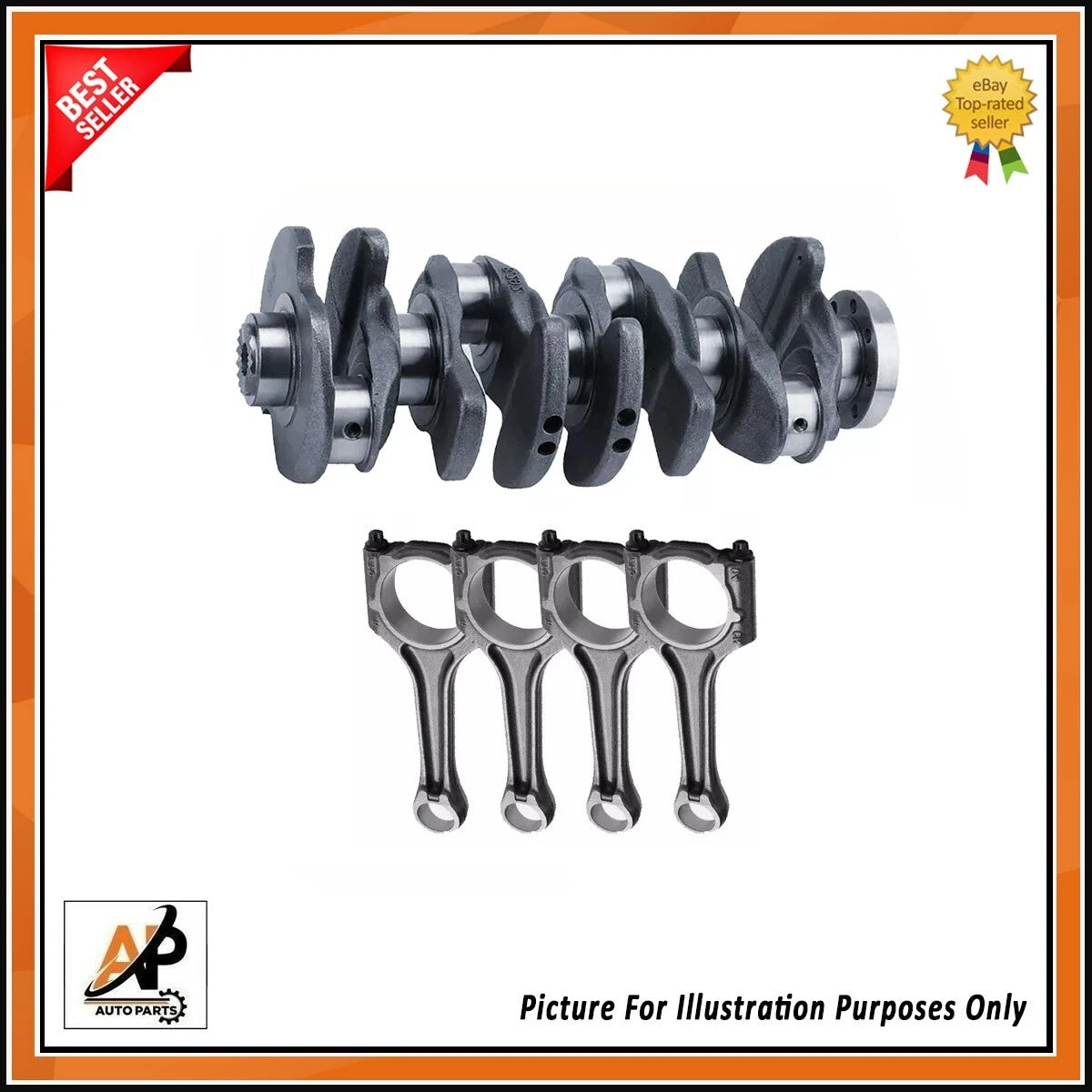 Crankshaft with Connecting Rod Set for Audi A4 A6 Q5 Q7 (2009–2017)
