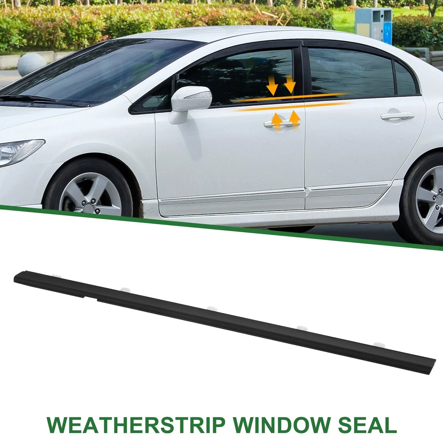 Rear Left Weatherstrip Window Seal for Honda Civic (2012-2015)