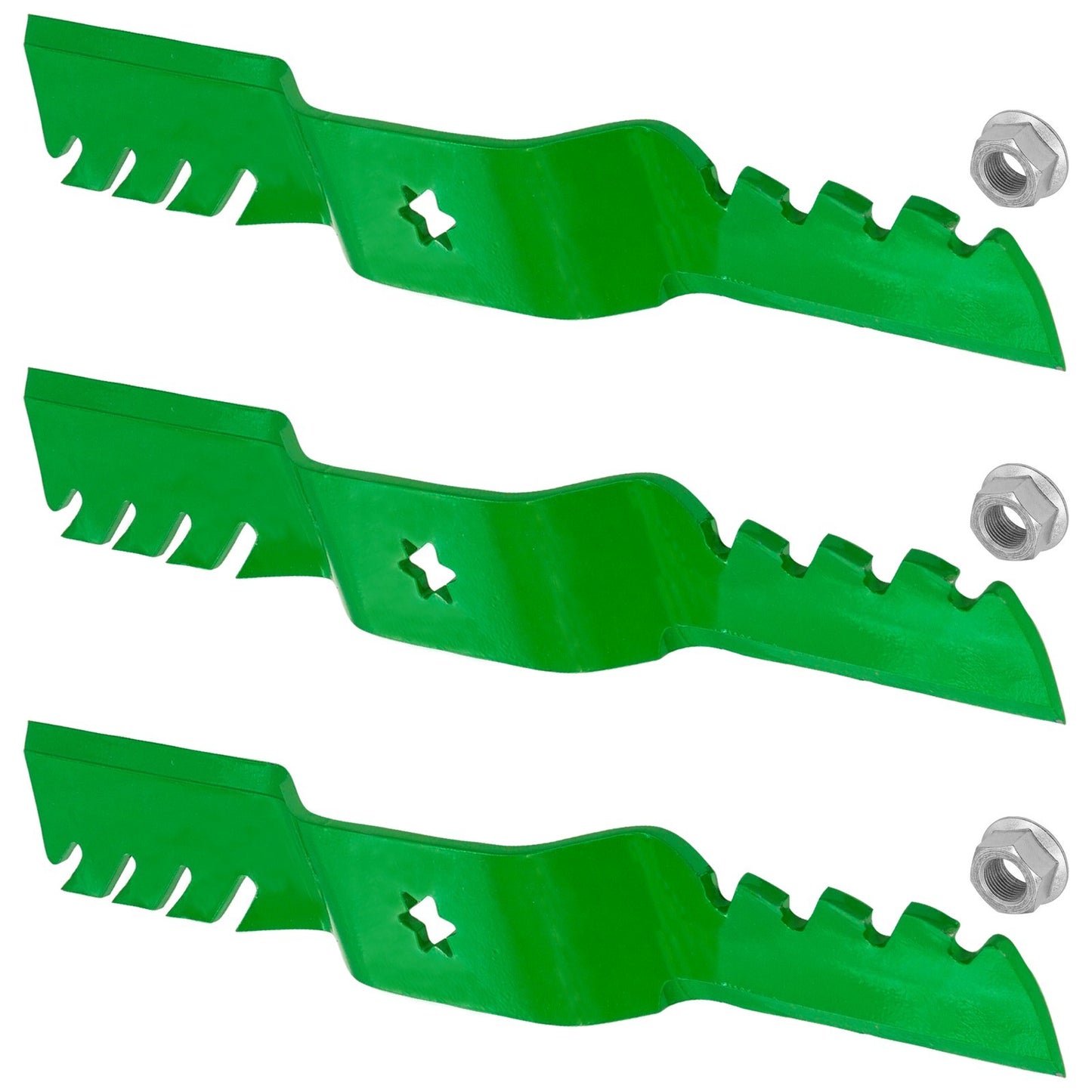 Deck Blade with Nut Replacement for Troy-Bilt RZT 50 Mustang XP Super Bronco (2005–2015)