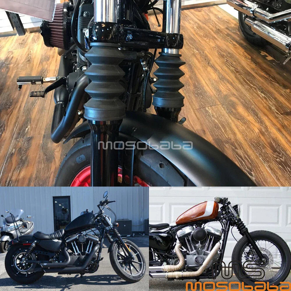Front Fork Gaiters Boots for Harley XL1200 XL883 (2004-2023)