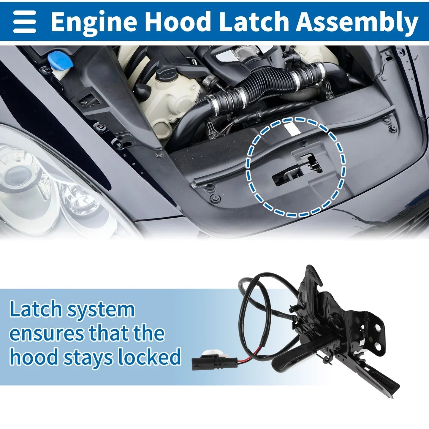 Hood Latch Assembly for Hyundai Elantra Sedan (2019-2020) 1 x Pc
