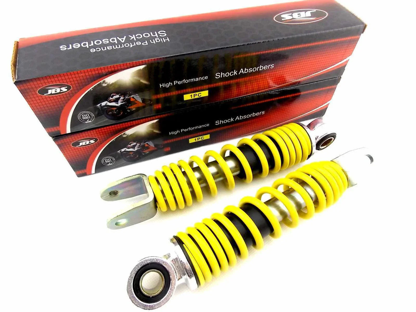 195mm JBS Yellow/Chrome Rear Shock Absorbers for Yamaha PW50 Peewee