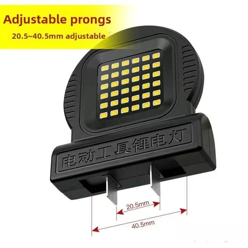 Power Tool LED Work Light for 20V–21V Lithium Battery Systems