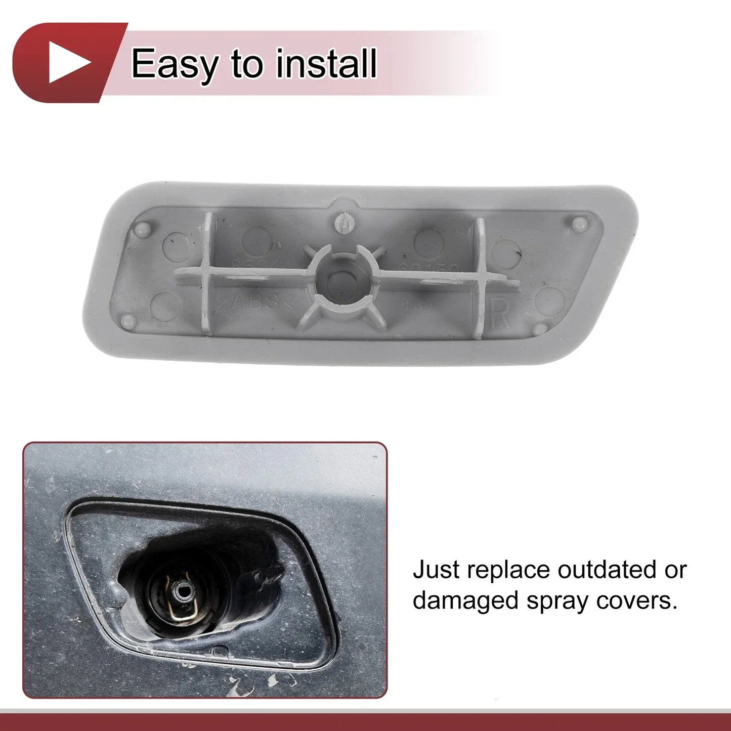 Front Right Washer Nozzle Cover for Lexus GX460 (2010-2013) Unpainted
