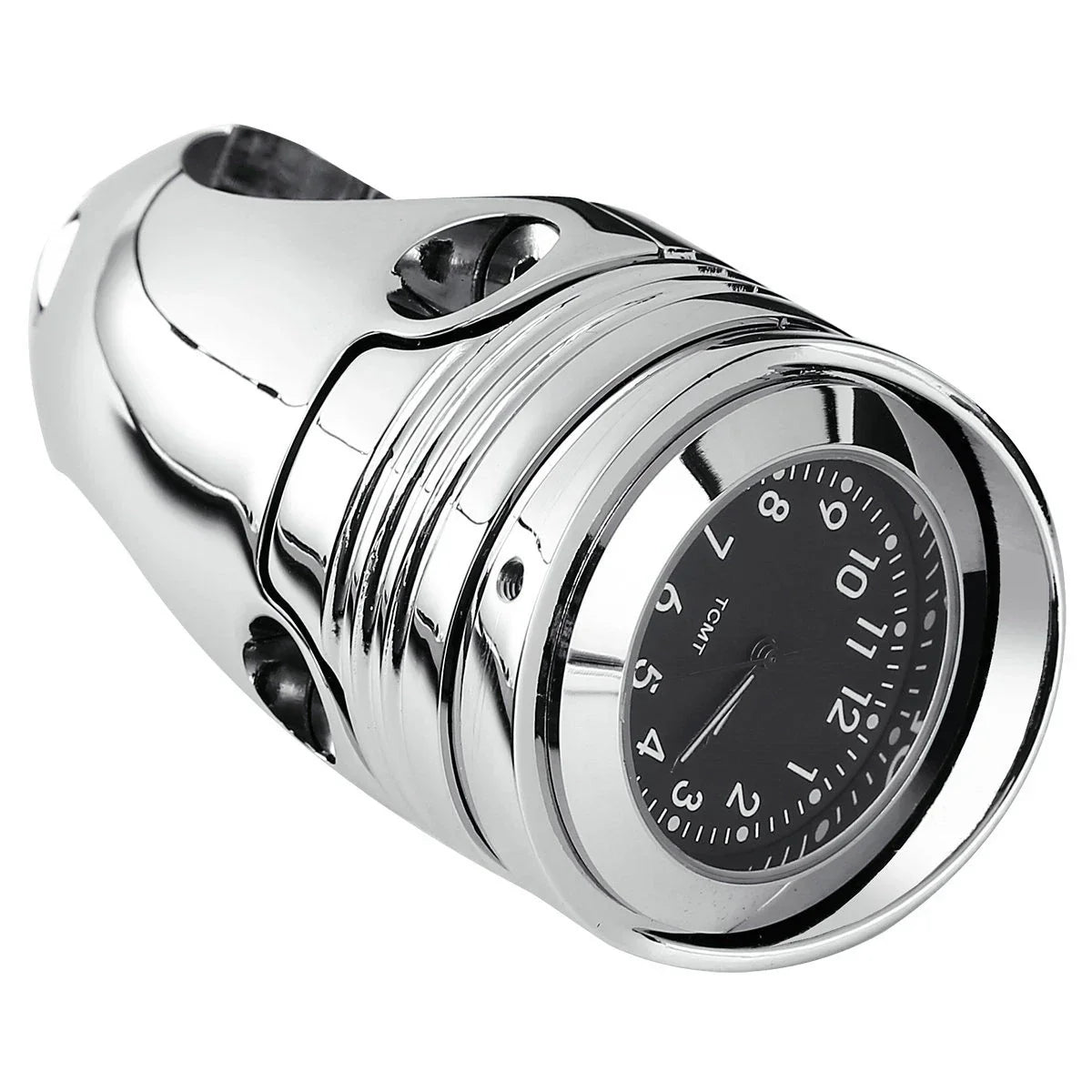 Chrome 1 1/4" Handlebar Mount Clamp Clock for Harley Dyna Chopper