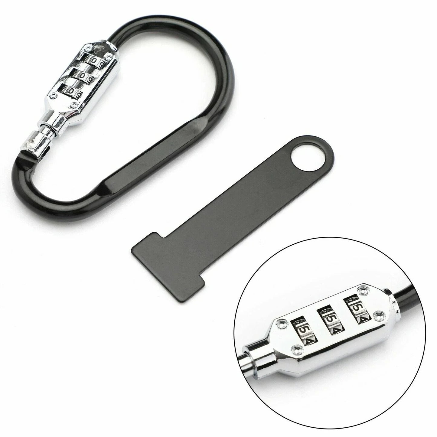 Helmet Lock Quick Release Buckle Fastener for Motorcycle Scooter Biker