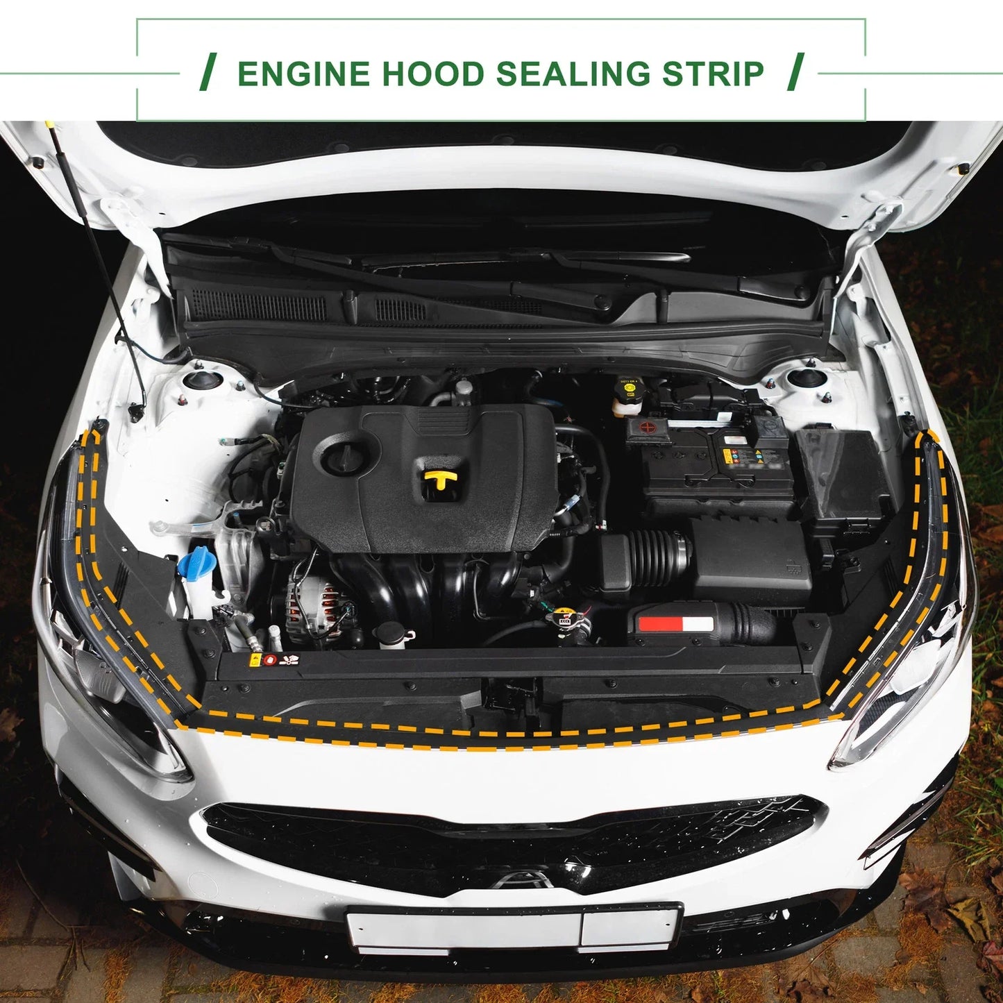 Rear Engine Hood Sealing Strip for Honda Civic (2012-2015) Black 1 x Piece
