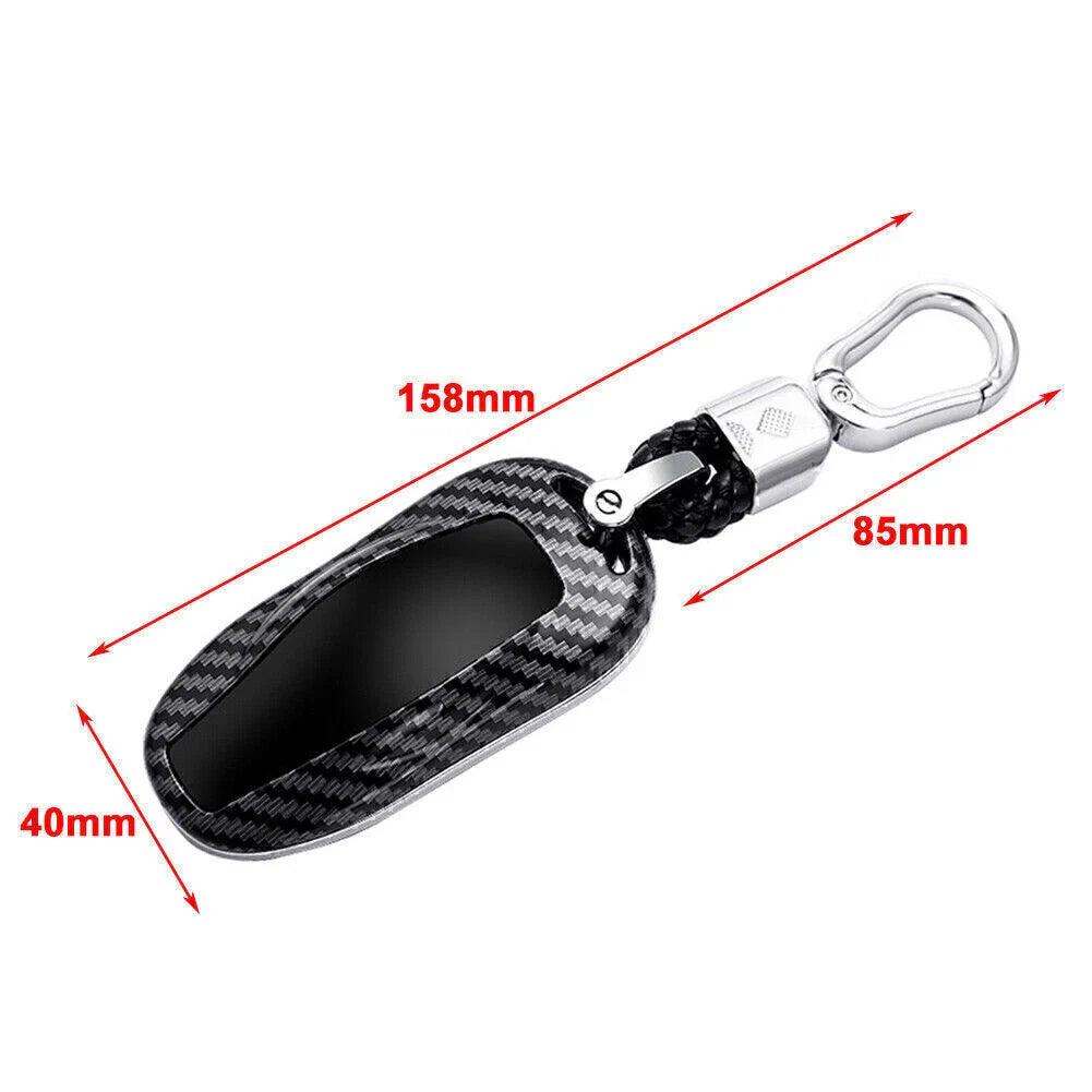 Black ABS Key Fob Case Cover for Tesla Model 3, Model S (2017-2023)