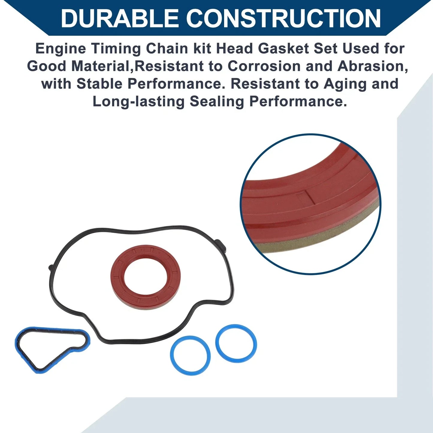 Engine Timing Cover Gasket Set for Dodge Durango 3.7L 4.7L (2003-2009)