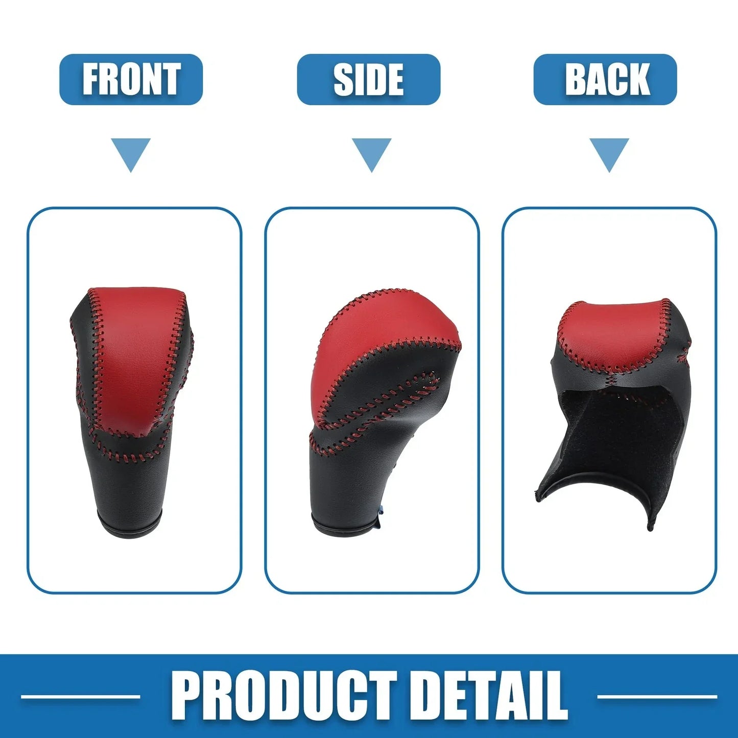 Gear Shifting Knob Cover for Honda Accord 2003-2007 - Black Faux Leather