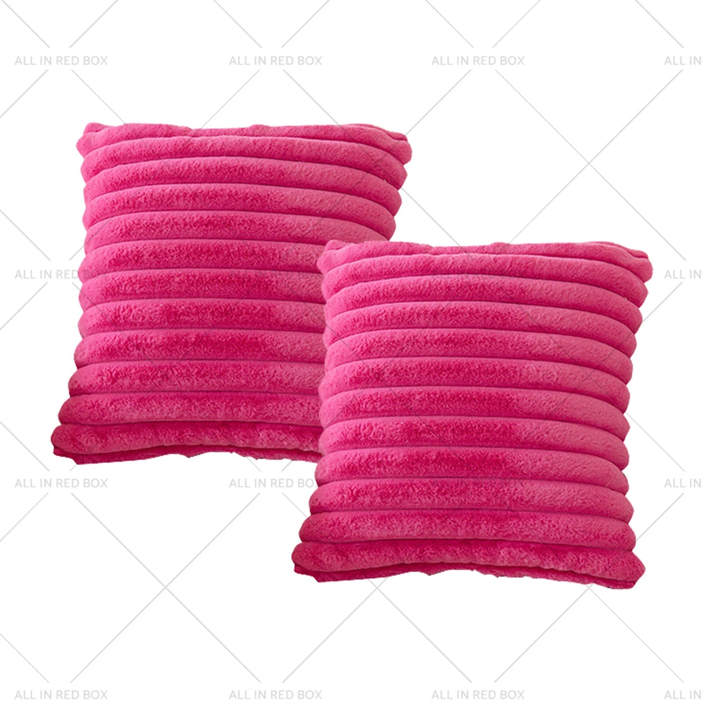 Faux Fur Plush Pink Pillow Cushion Covers for Sofa Couch Bedroom