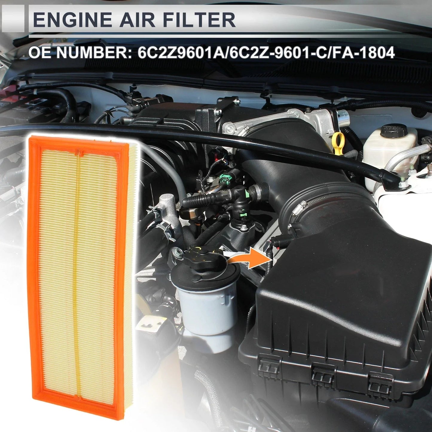 Car Engine Air Filter for Mercedes-Benz E350 (2006-2010) 1 x Filter