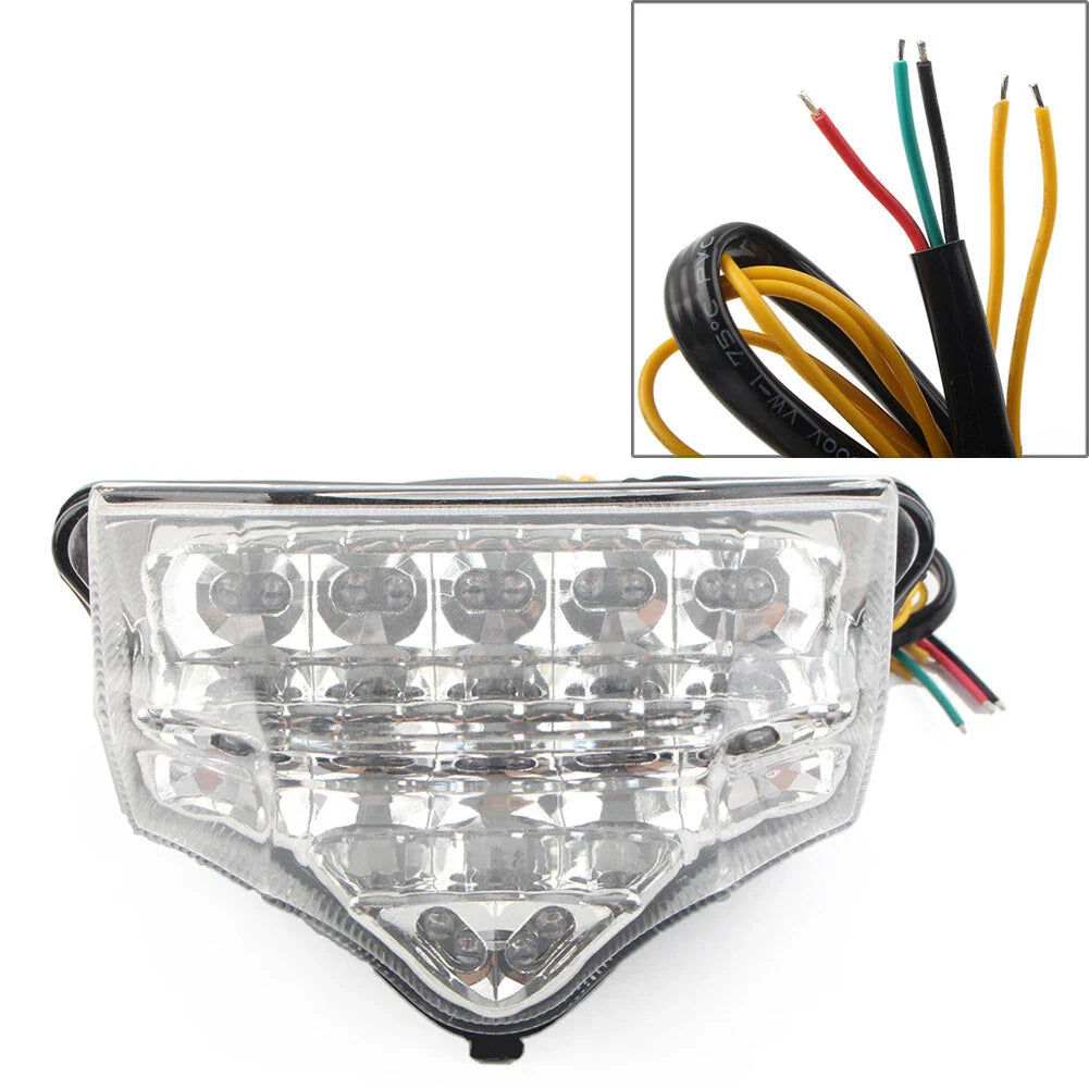 LED Rear Taillights Clear Turn Signal Assembly for Yamaha FZ600 FZ6 FAZER (04-09)