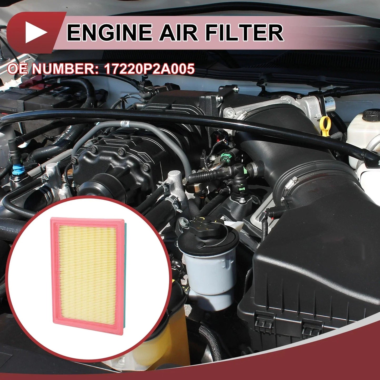 Car Engine Air Filter for Honda Civic (1996-2000) - 1 x Quality Replacement