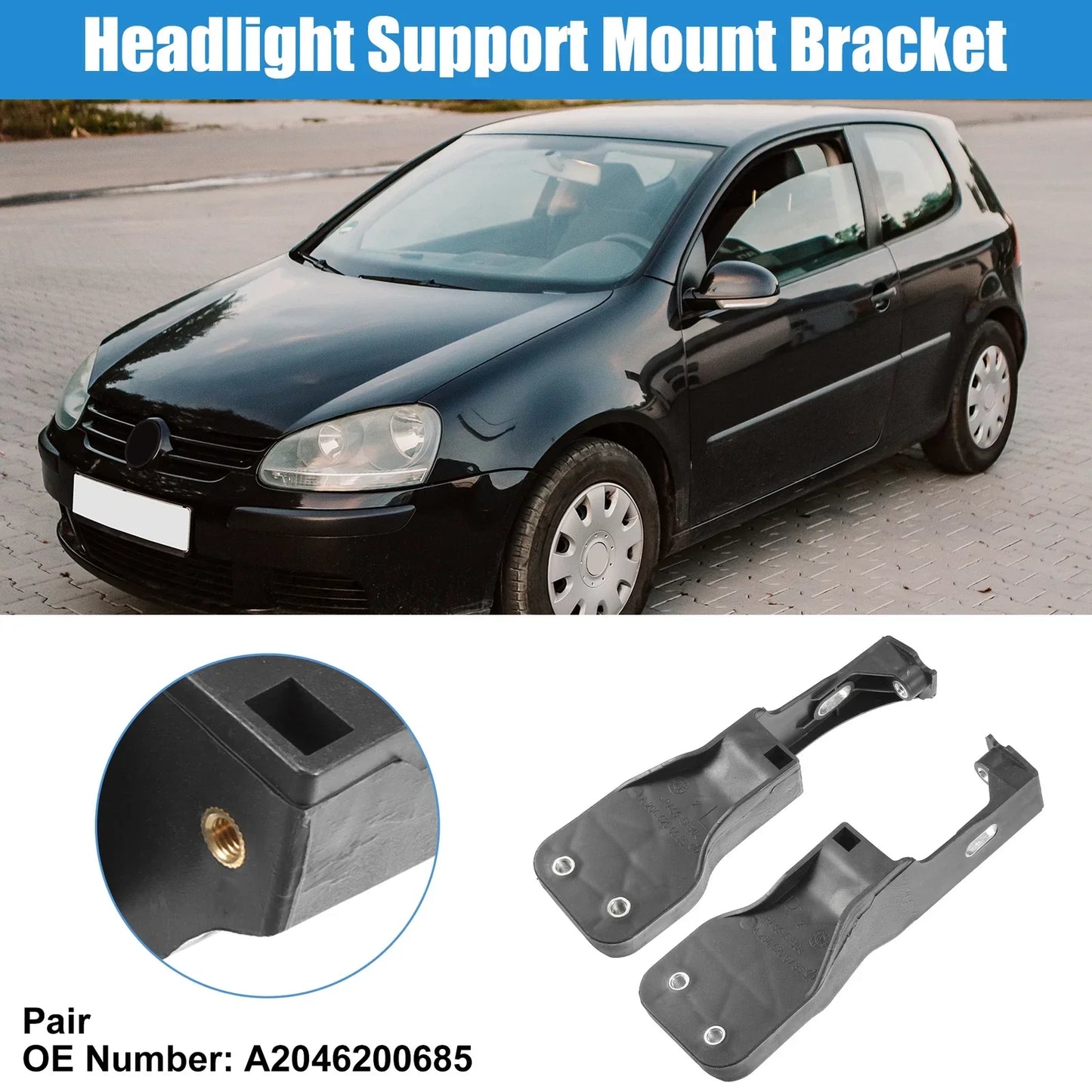 Front Side Headlight Support Mount Bracket for Mercedes Benz W204 (2007-2014)