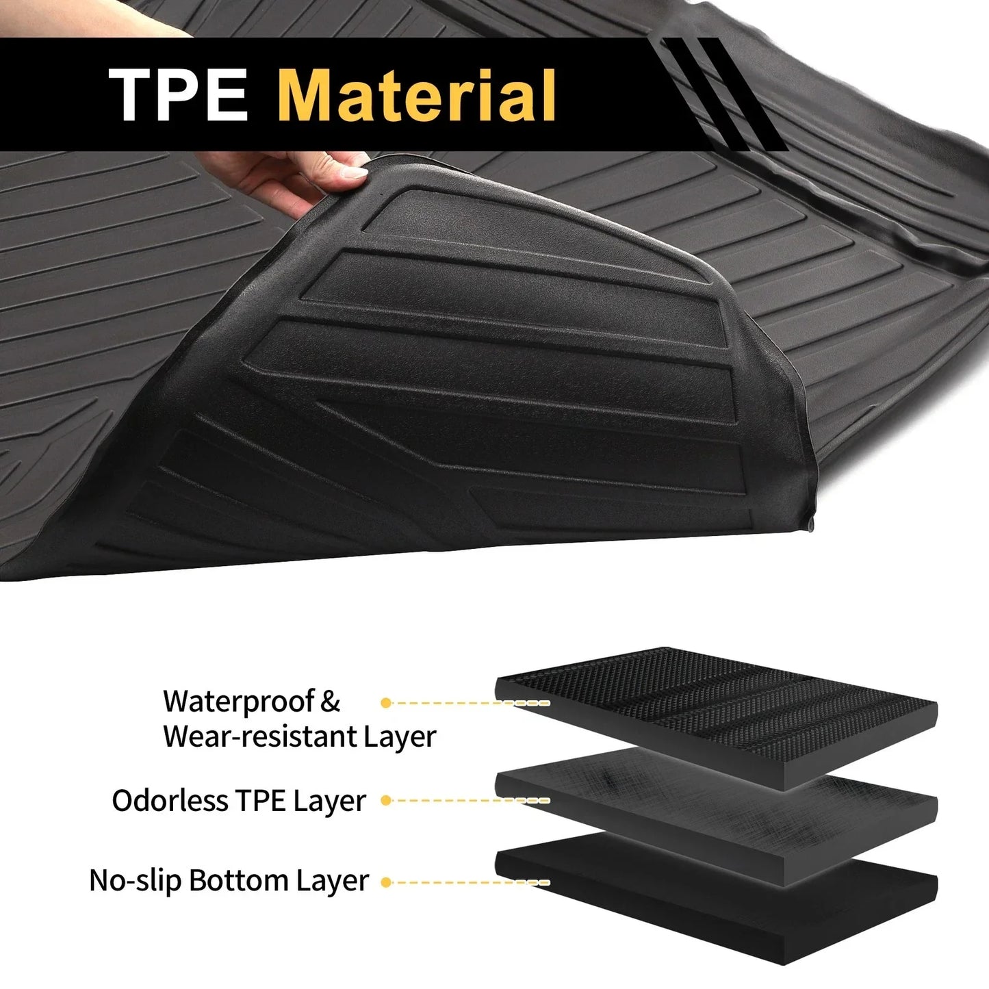 Cargo Liner Rear Trunk Mat for Honda Civic Sedan 5 Seats (2022-2024)