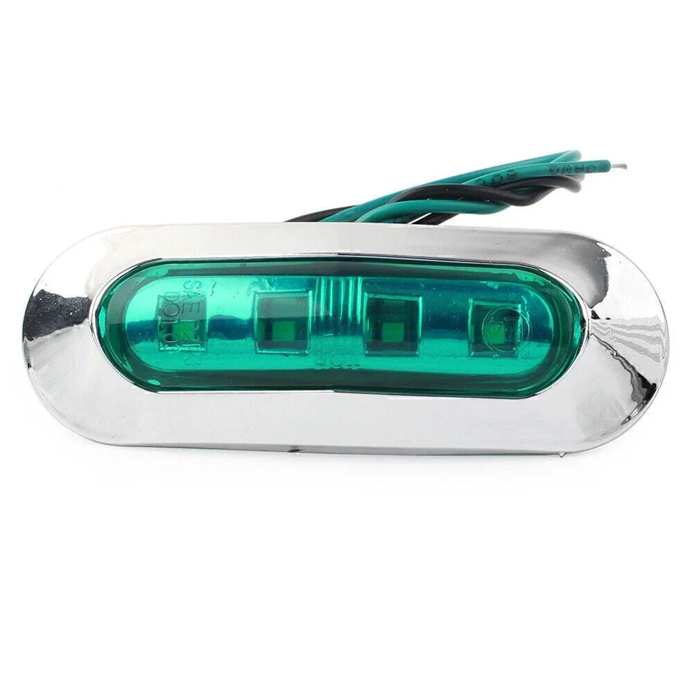 5 x LED Side Clearance Marker Green Lights for Truck Trailer Pickup 12V 24V
