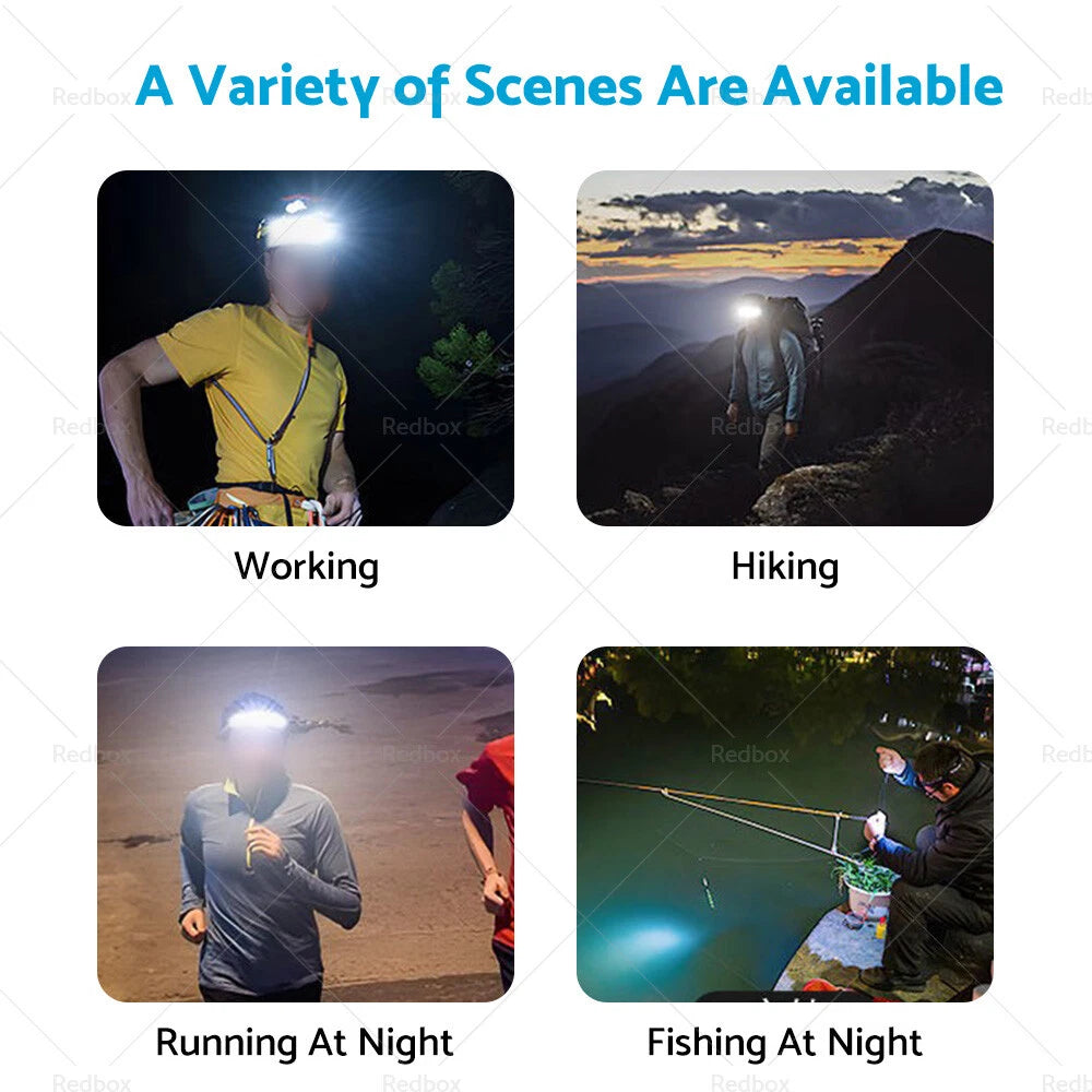 LED Rechargeable 230º Headlamp Headlight for Car (No specific years)