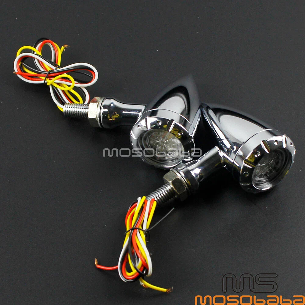 LED Rear Turn Signal Light for Harley Chopper Cruiser 10mm 12V