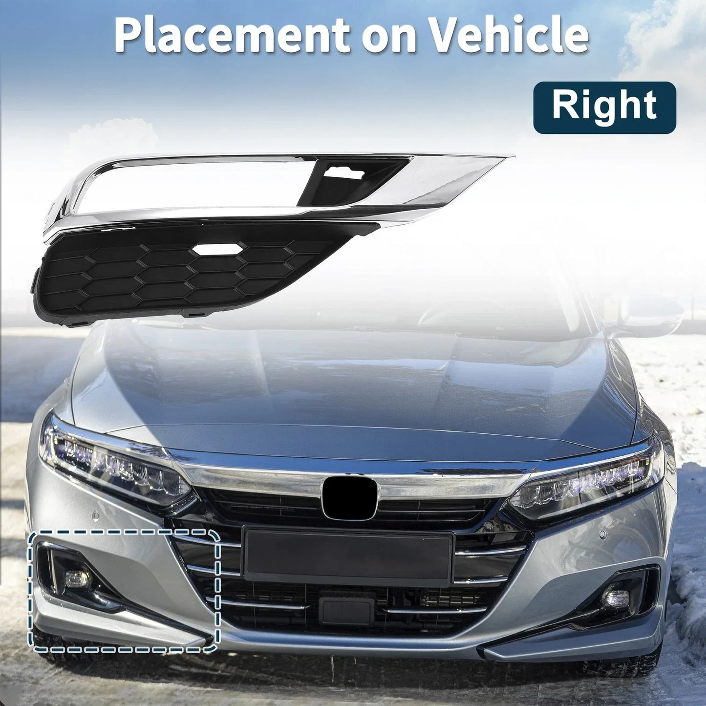 Front Right Fog Light Grill for Honda CRV (2015-2016)