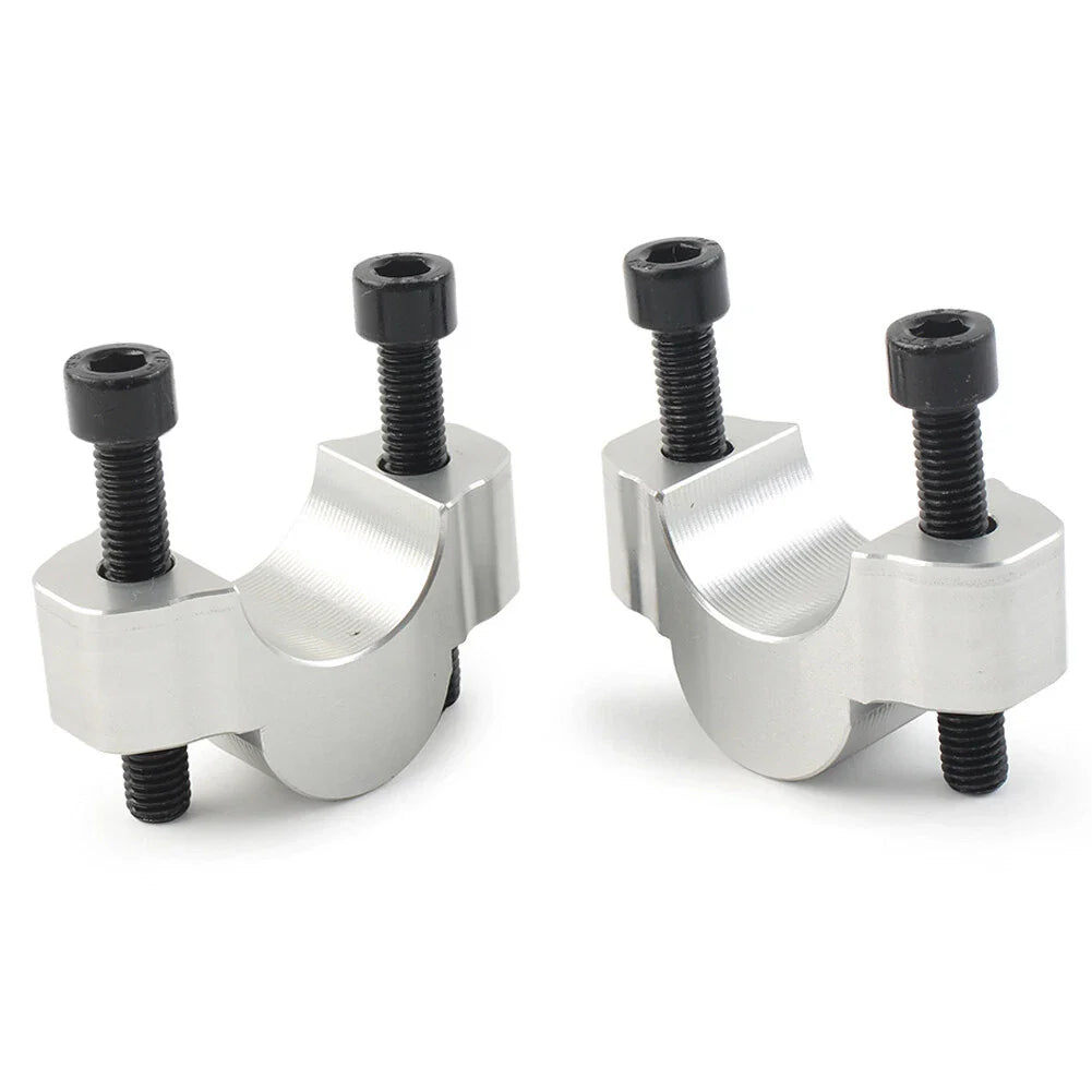 Silver Handlebar Risers Clamp Adapter for Yamaha Tenere 700 (2019-2023)