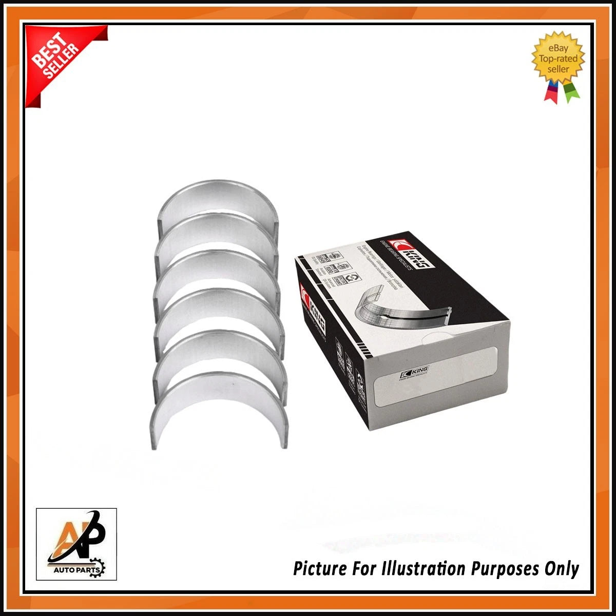 Engine Big End Bearings Standard Size for Mini R56 Peugeot 1.4 (2007–2013)