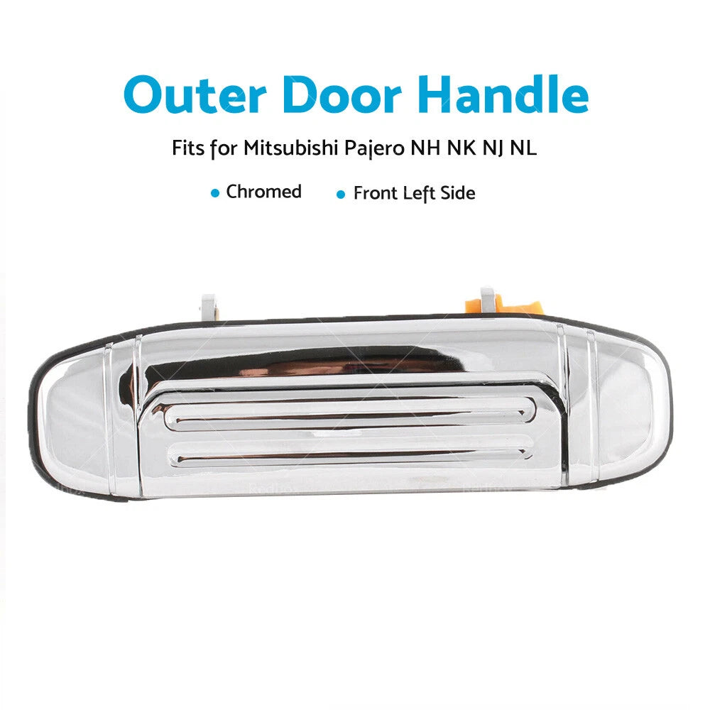 Front Left LH Chrome Outer Door Handle for Mitsubishi Pajero (1991-2000)