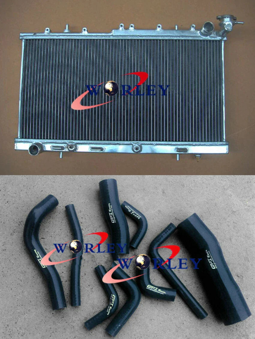 Aluminum Radiator & Hose for Nissan N14 GTIR SR20DET Pulsar N15 (1991-1999)