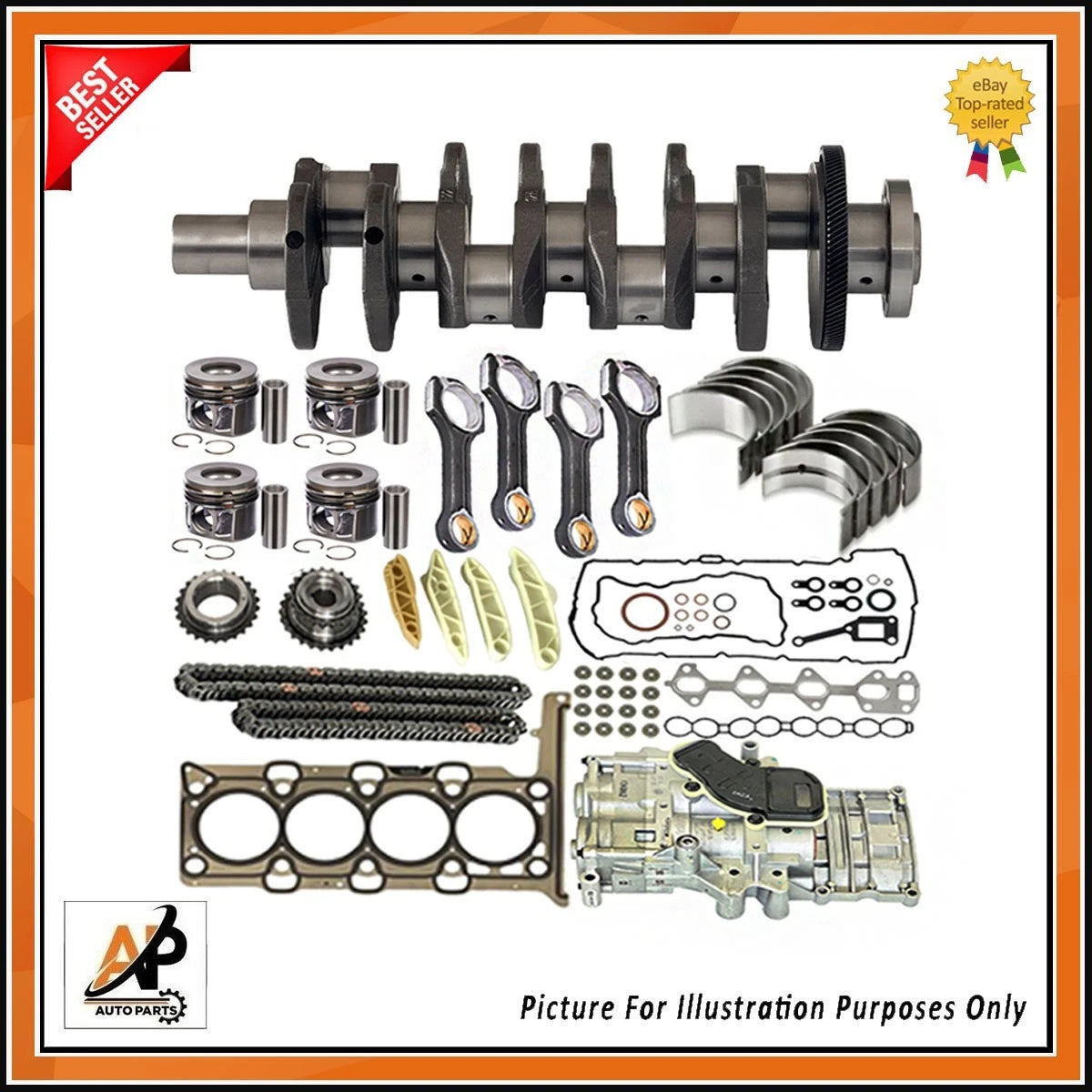 Crankshaft Rebuild Kit Alloy Steel for Hyundai Santa Fe (D4HB) (2006–2019)